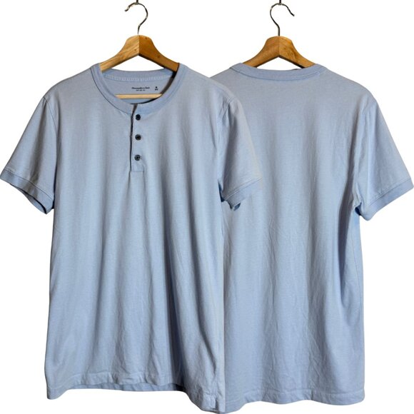Abercrombie & Fitch Other - Abercrombie & Fitch Henley Soft A&F Tee T-Shirt Men's Medium Blue Short Sleeve